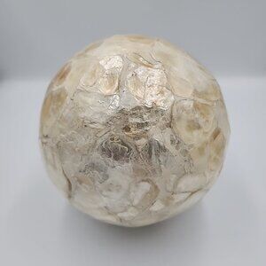 z gallerie Sphere Capri Shell Mosaic decor 6" Ivory Decorative Orb